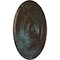 Ekena Millwork Traditional Reece Ceiling Medallion (Canopies up to 5 7/8"), 24 3/8"OD x 1 1/8"P, Bronze Blue Patina CM24REBBS - alternate 2
